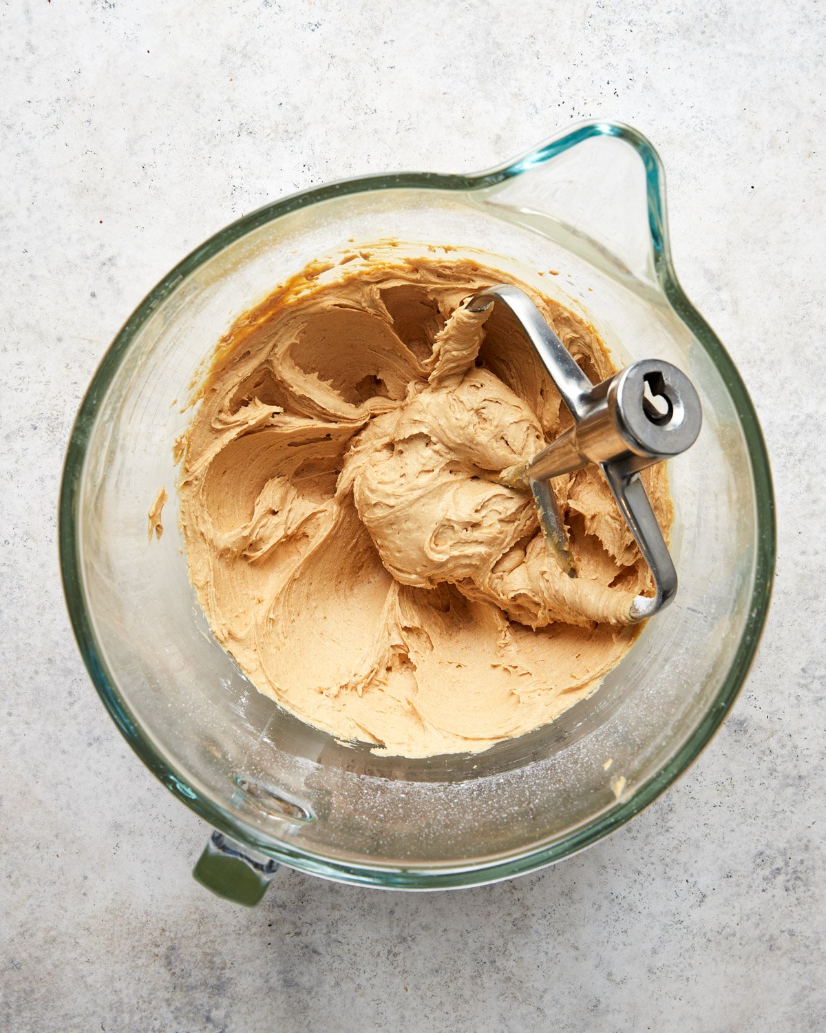 peanut butter filling in a mixing bowl.