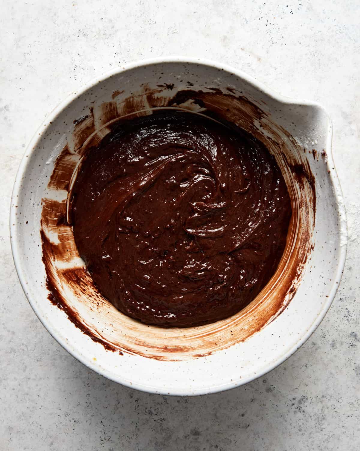 brownie cookie batter in a bowl.