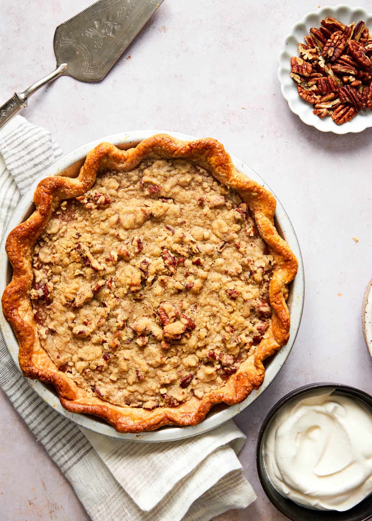 streusel pumpkin pie.