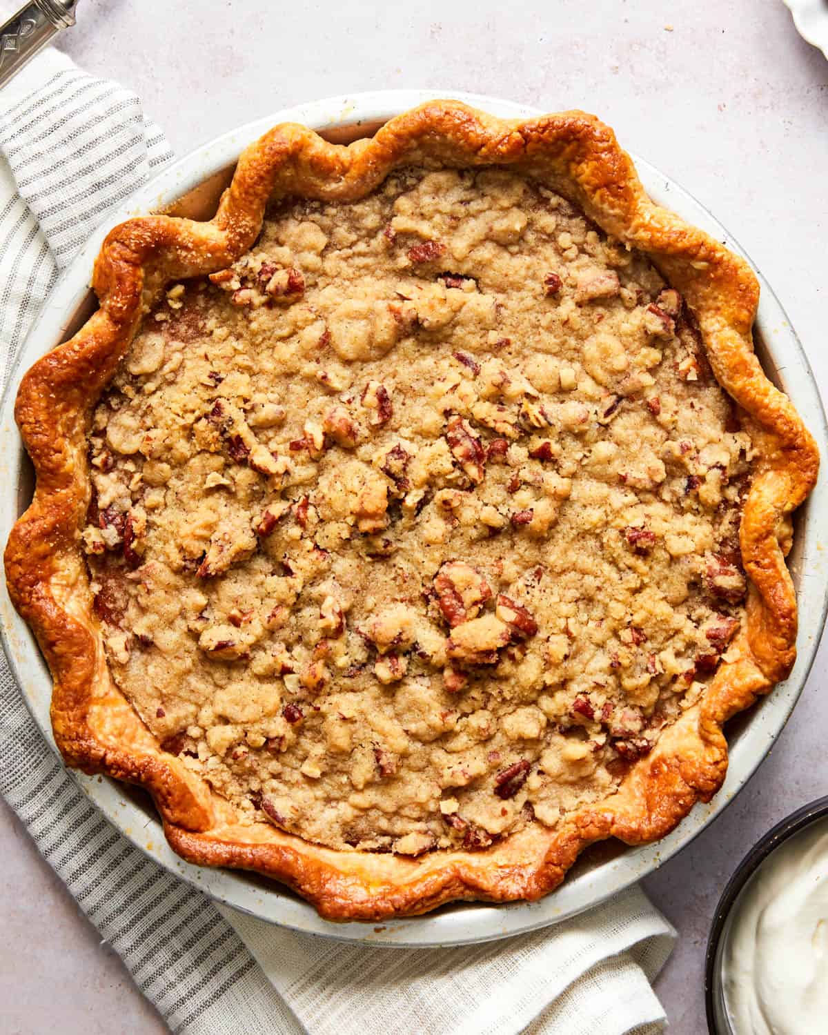 streusel pumpkin pie.