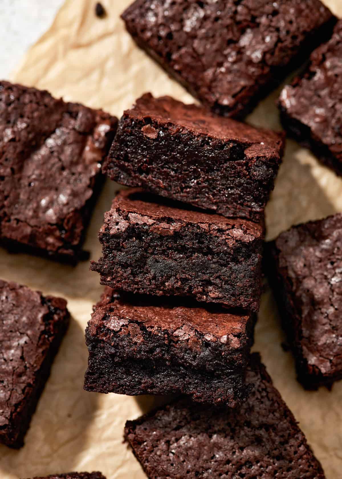 homemade fudgy brownies.