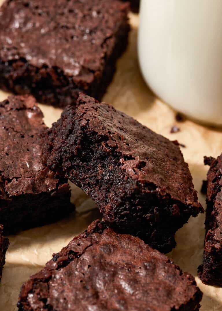 homemade fudgy brownies.