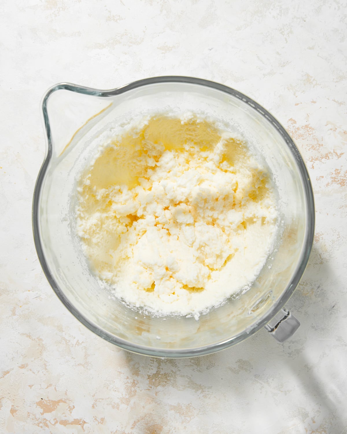 creamed butter and sugar in a mixing bowl.