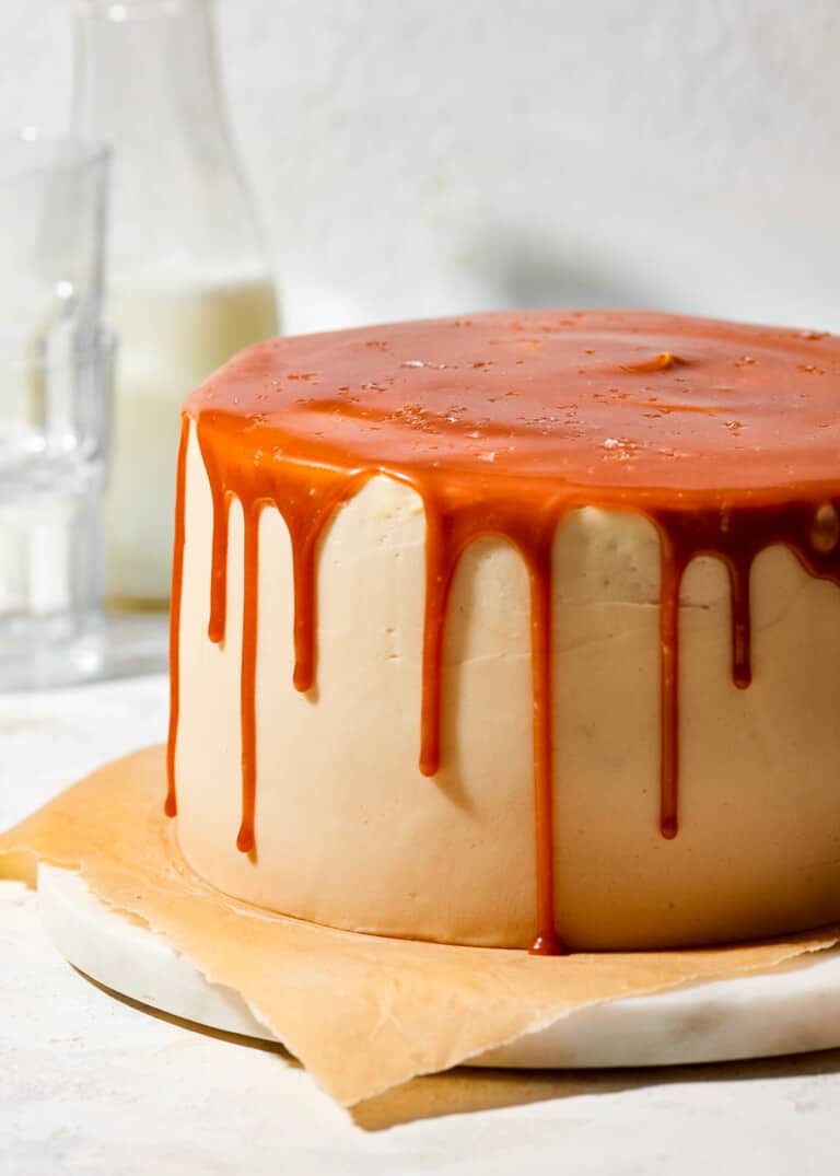 The BEST Salted Caramel Layer Cake Recipe