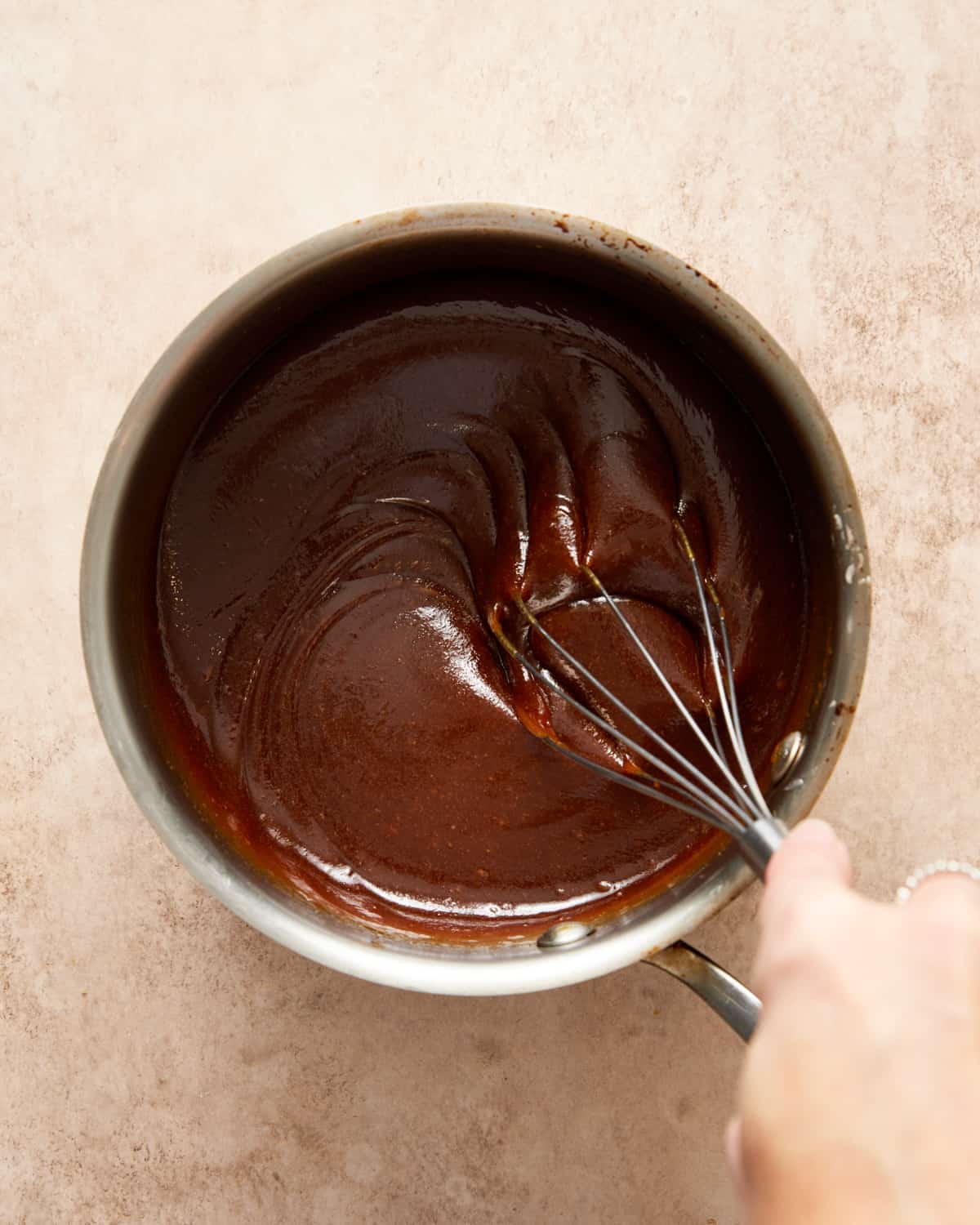 gingerbread cake batter.