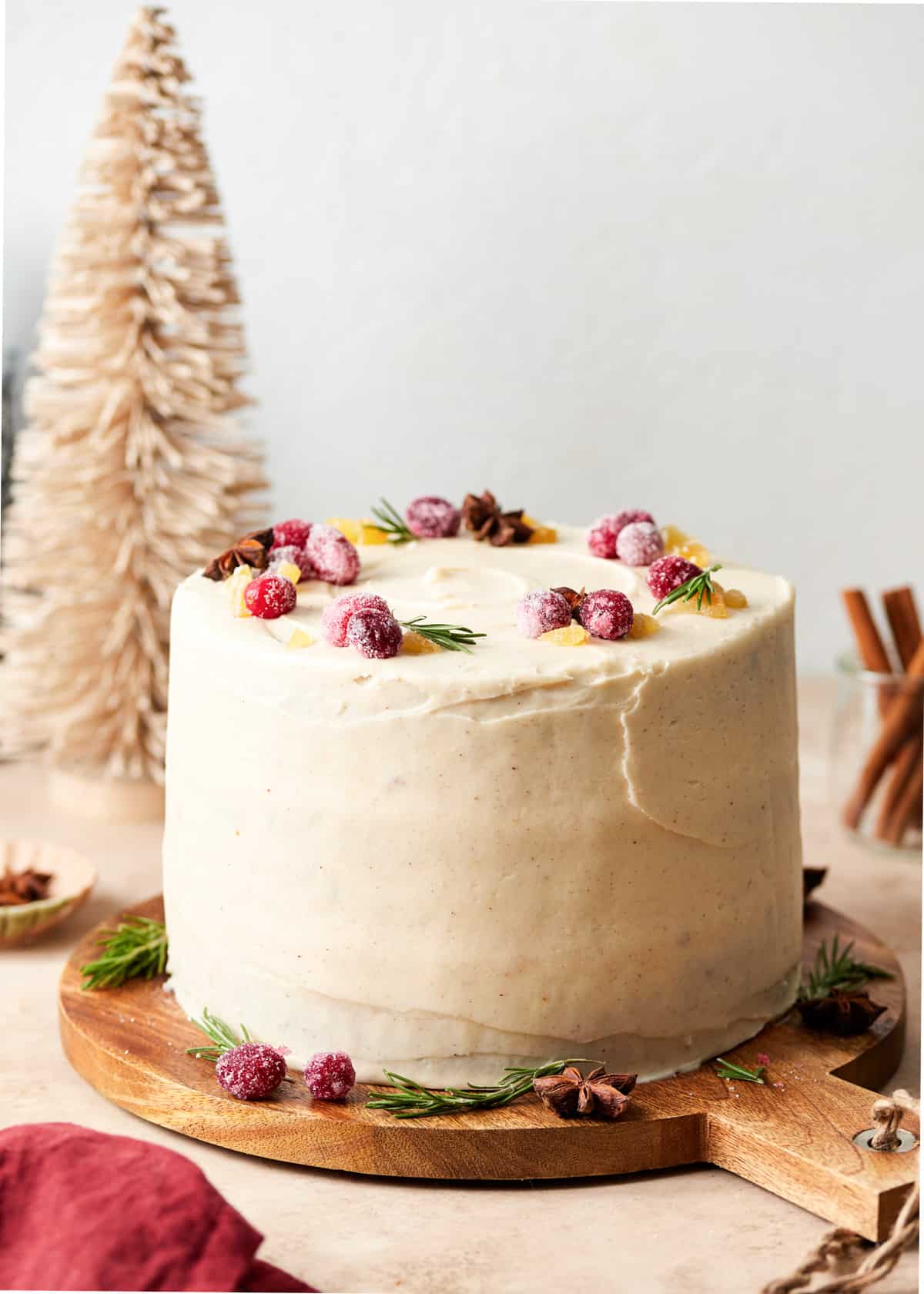 gingerbread cake with cream cheese frosting.