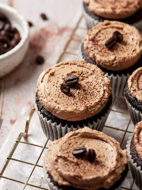 Mocha Cupcakes with Chocolate Espresso Frosting