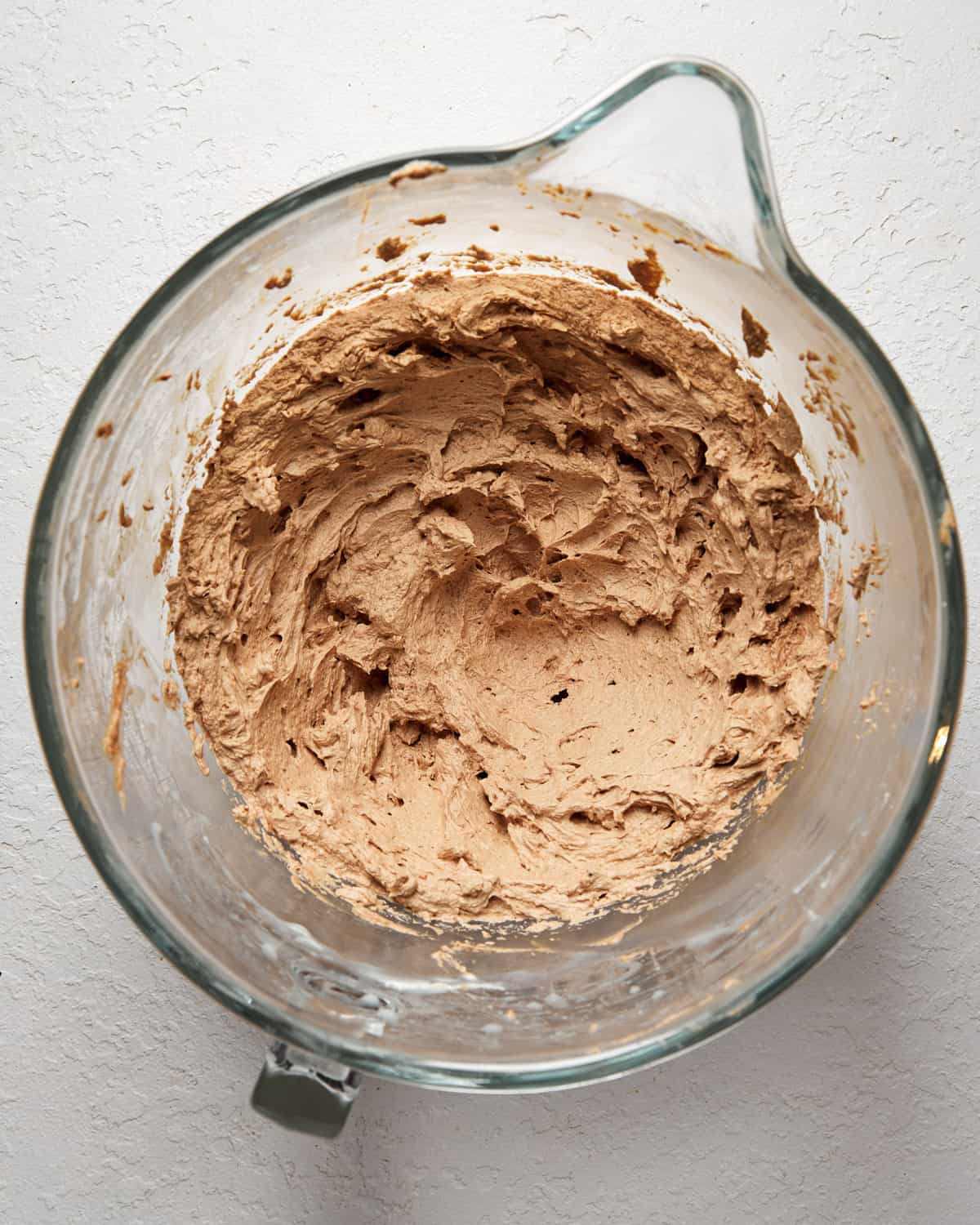 mocha Russian buttercream in a mixing bowl.