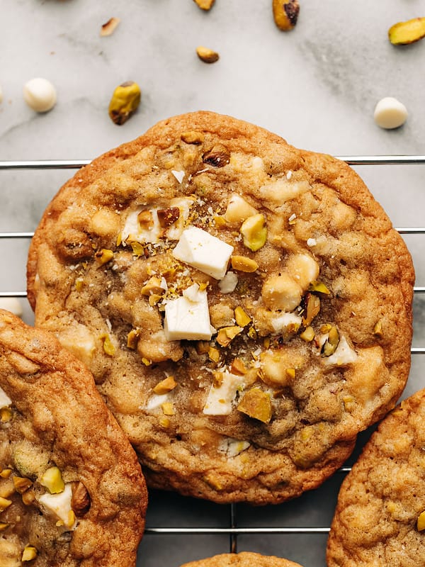 Chewy Pistachio White Chocolate Chip Cookies Recipe